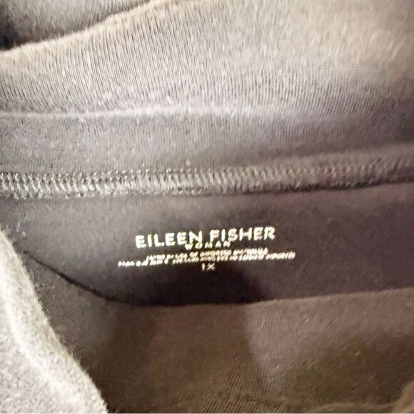 Eileen Fisher Black Sweatshirt Pullover Shirt 1X Artsy Lagenlook - Picture 3 of 6